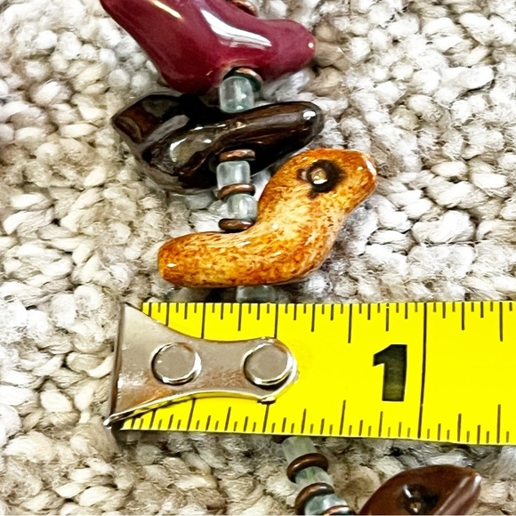 Santa Clara Pottery Southwestern Fetish Birds Zuni Necklace Glass Bead Earrings - Picture 8 of 9